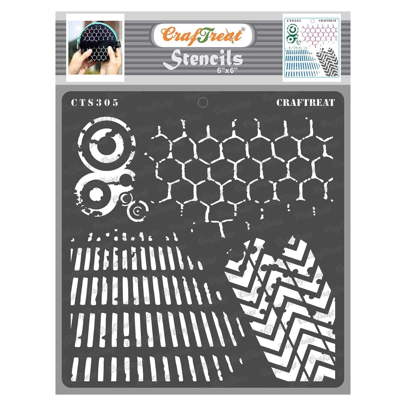 Plantilla reutilizable CrafTreat 6x6" para arte y manualidades