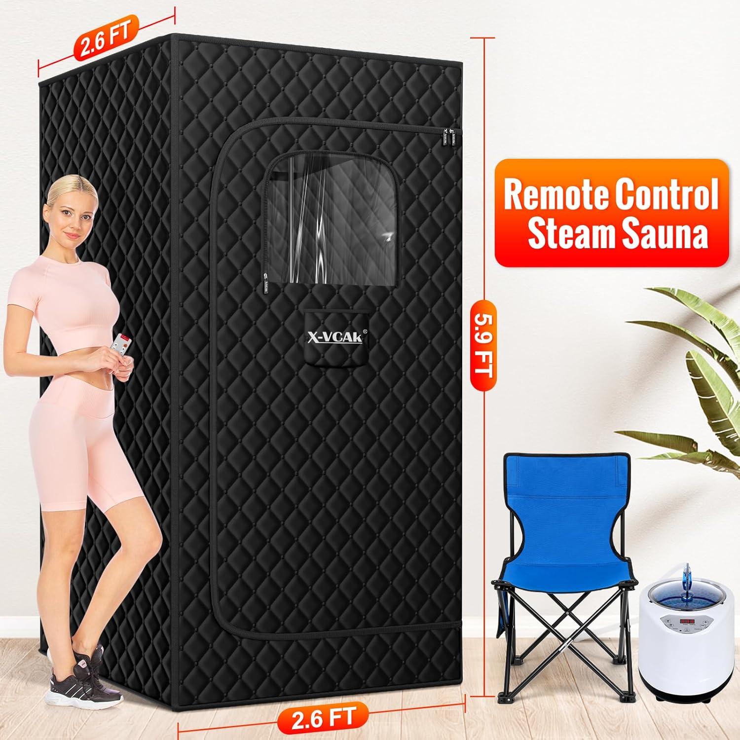 Sauna Portátil X-Vcak Carpa de Vapor 2.6x2.6x180cm