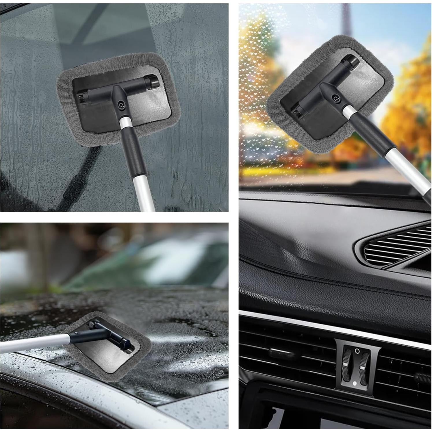 Limpiaparabrisas de Coche NYTKL con Mango Extensible y 2 Paños