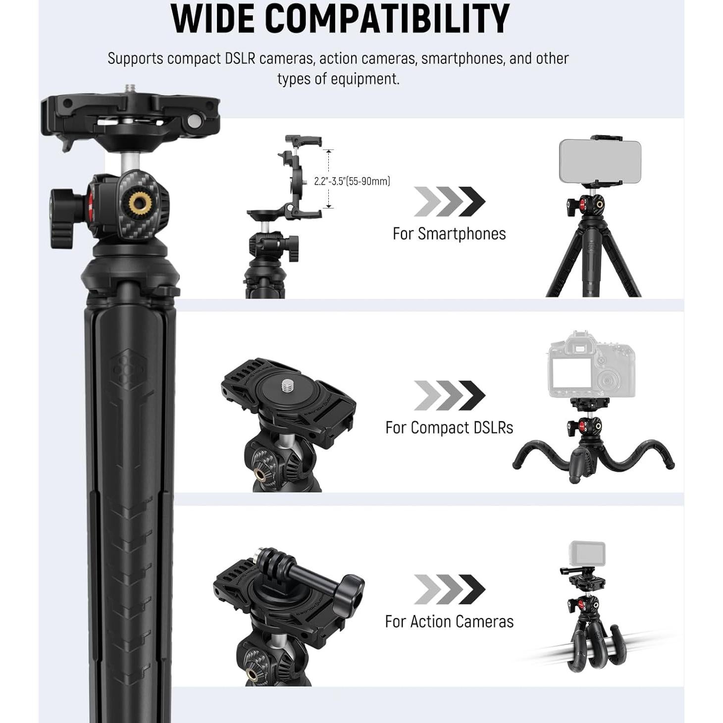 Trípode NEEWER TP35 Flexible con Control Remoto para Teléfono