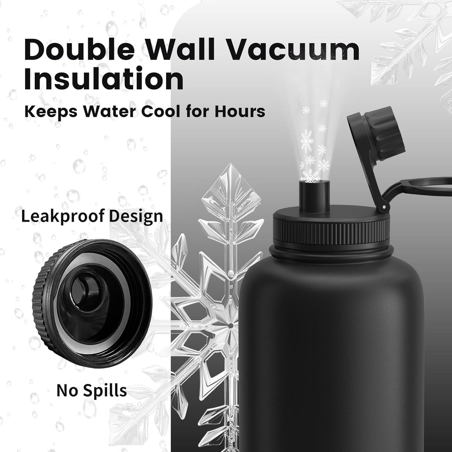 Botella de Agua para Perros Aurvo 32oz Acero Inoxidable Aislada