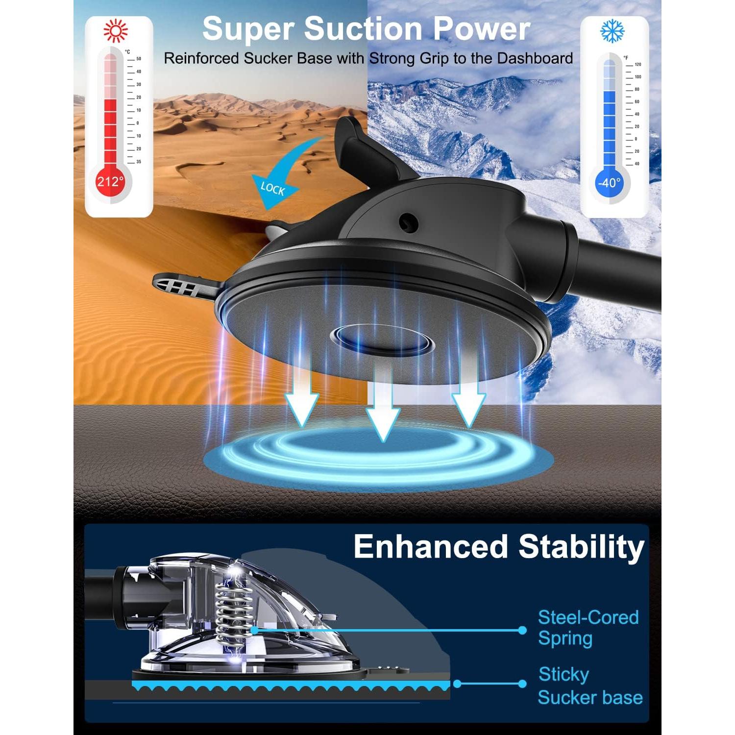 Soporte para Tableta Woleyi para Coche con Ventosa 24 cm