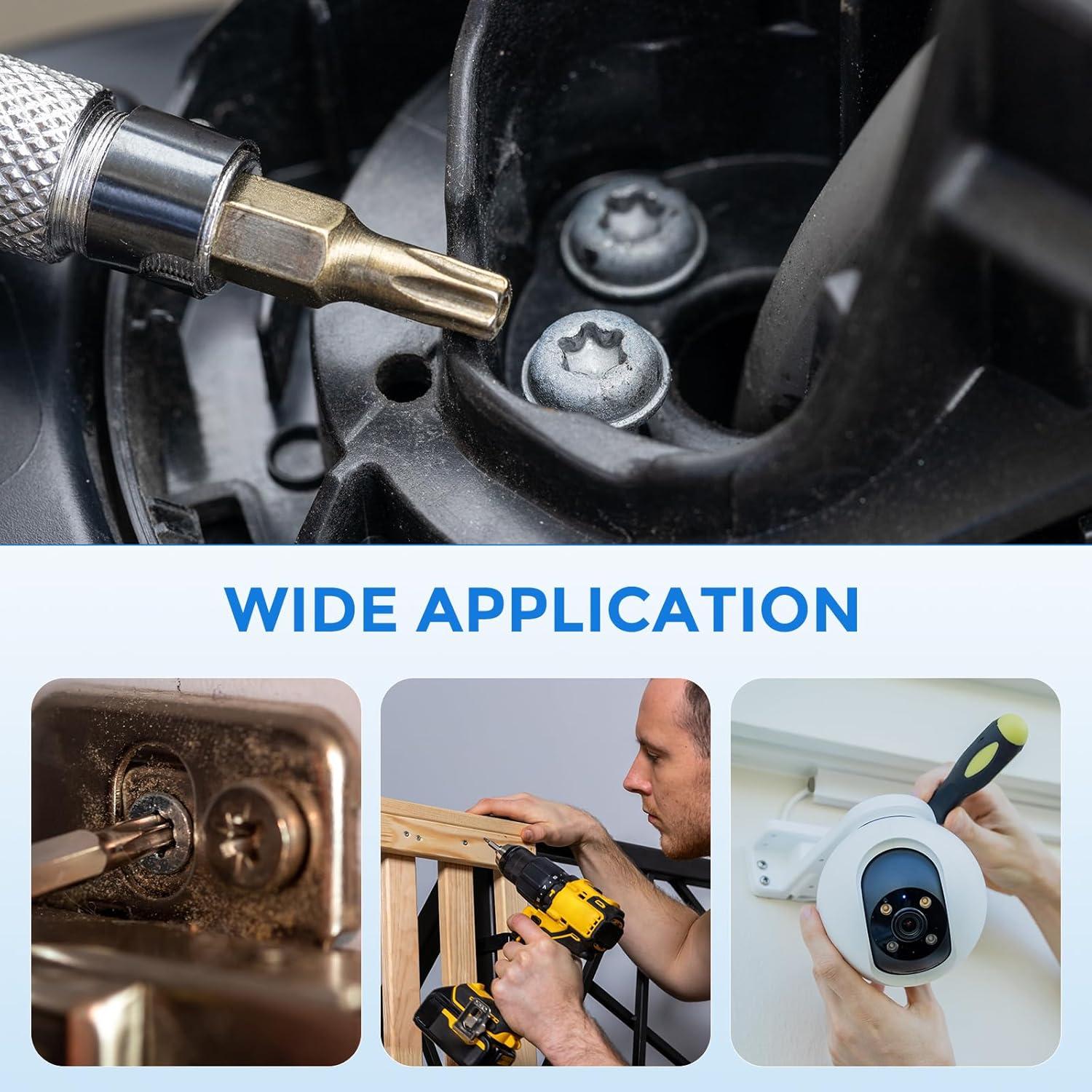 Tornillos de Seguridad Torx uxcell #10-32 x 25mm Acero Inoxidable