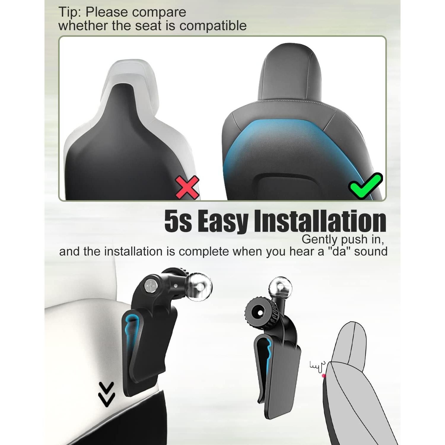 Soporte de Tableta Charchendo para Tesla Model Y y 3 4-13''