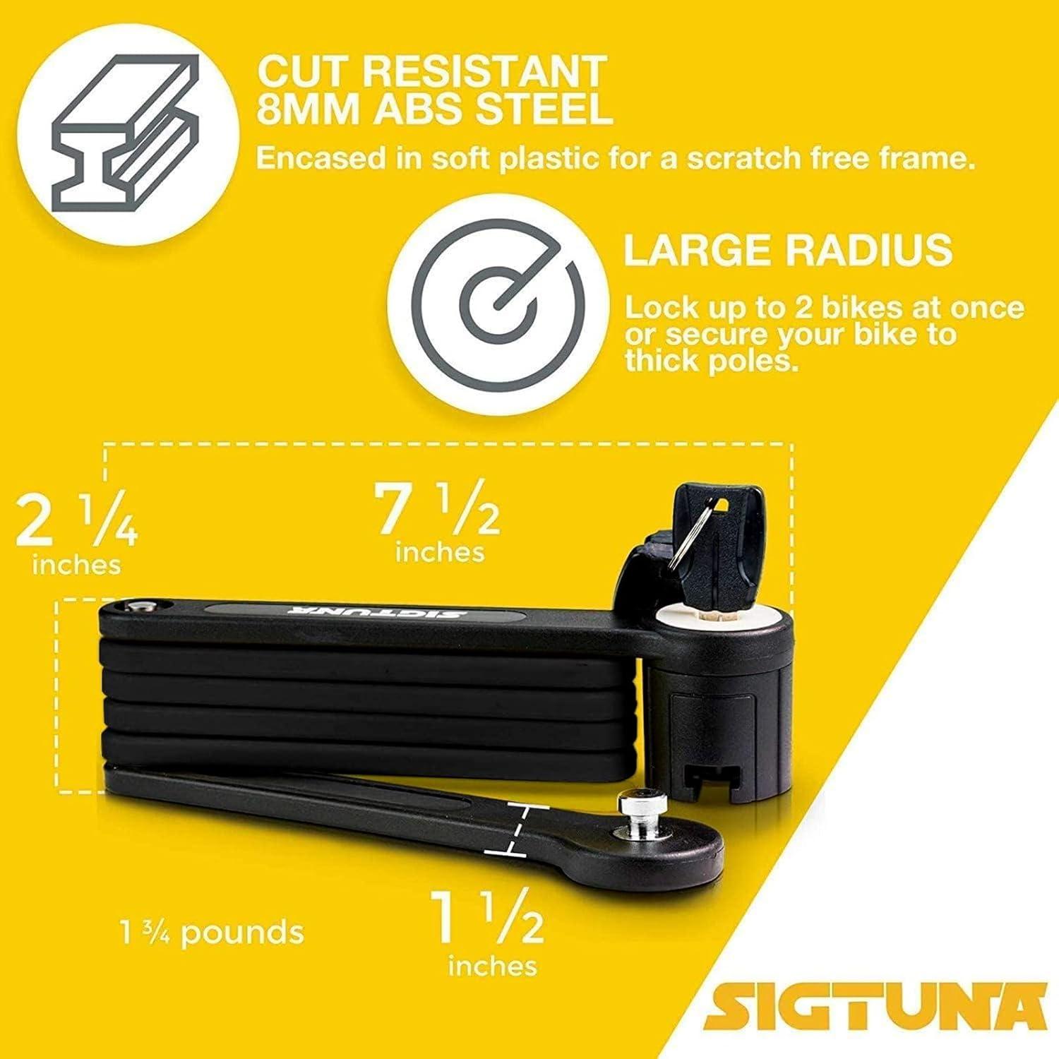 Candado Plegable de Bicicleta SIGTUNA - Acero 8mm Alta Resistencia