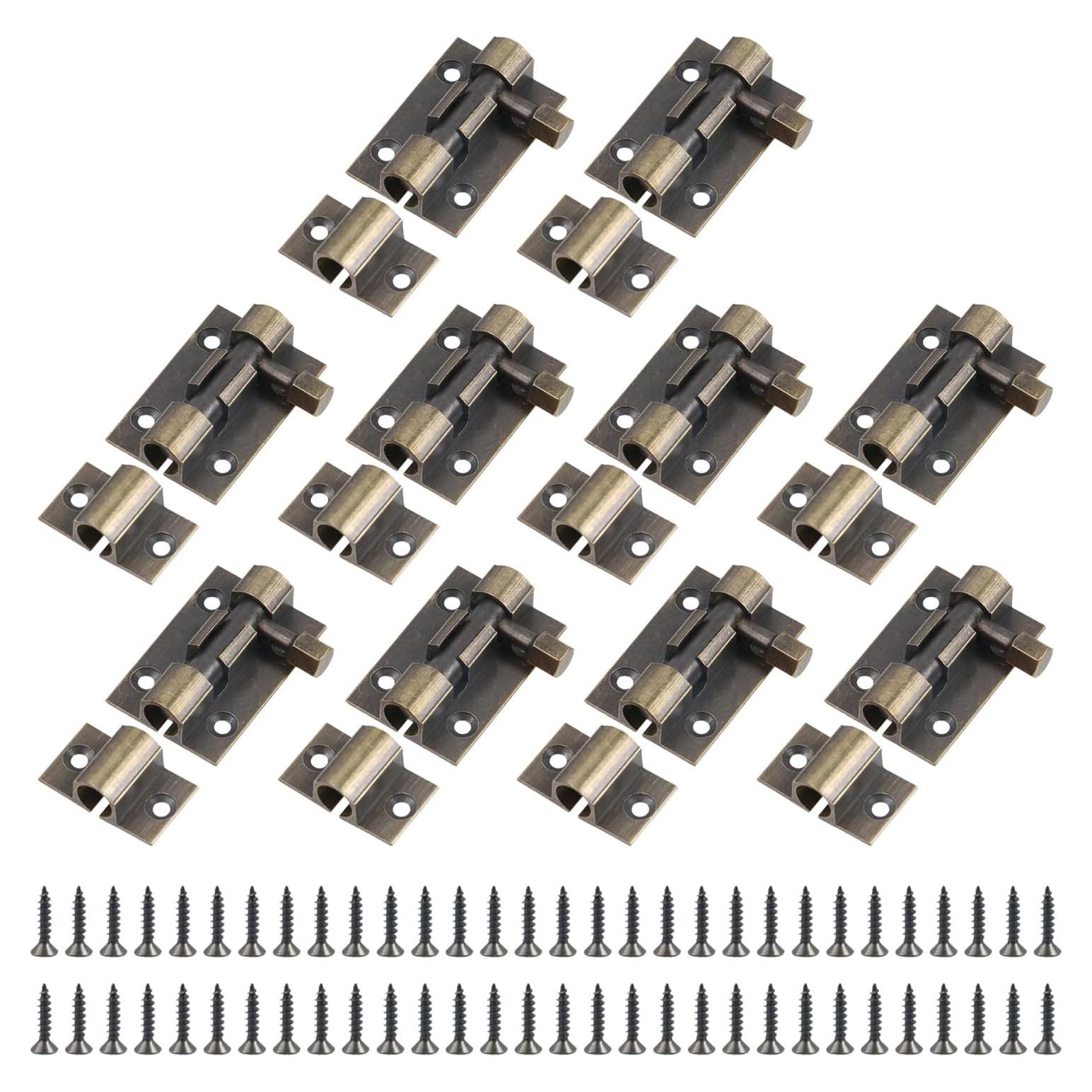 Cerrojo de Barril MY MIRONEY 10 Piezas Bronce Antiguo 3.81cm