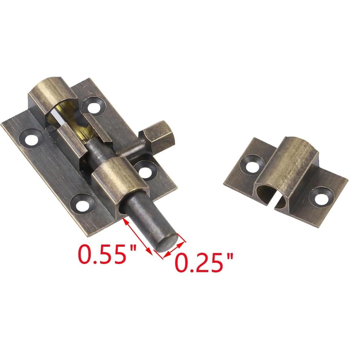 Cerrojo de Barril MY MIRONEY 10 Piezas Bronce Antiguo 3.81cm