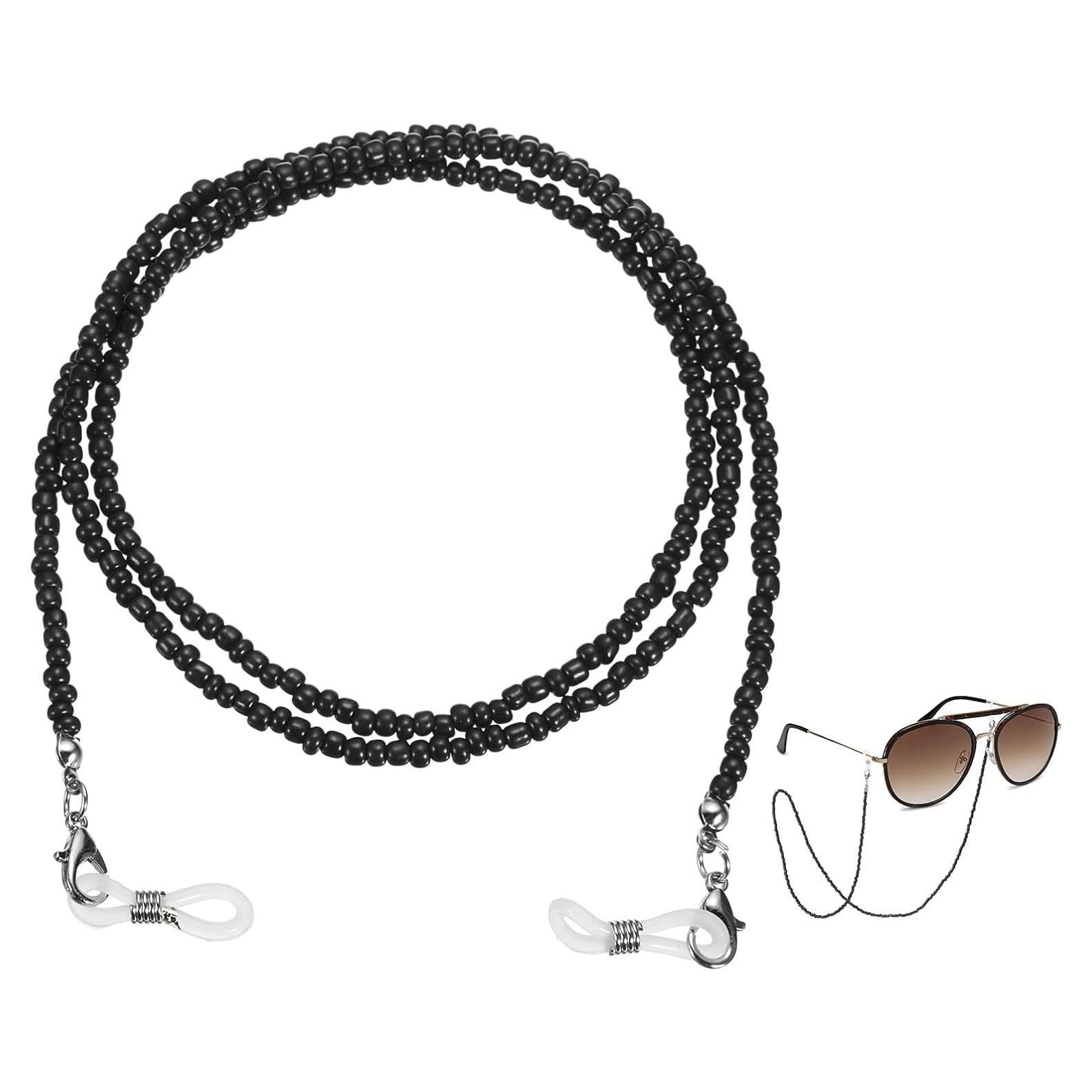 Cadenas para Gafas uxcell de Perlas Ajustables 70 cm