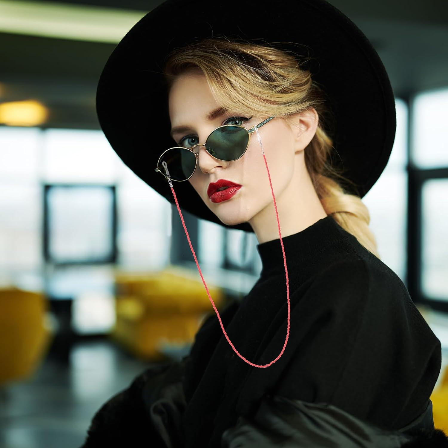 Cadenas para Gafas uxcell de Perlas Ajustables 70 cm