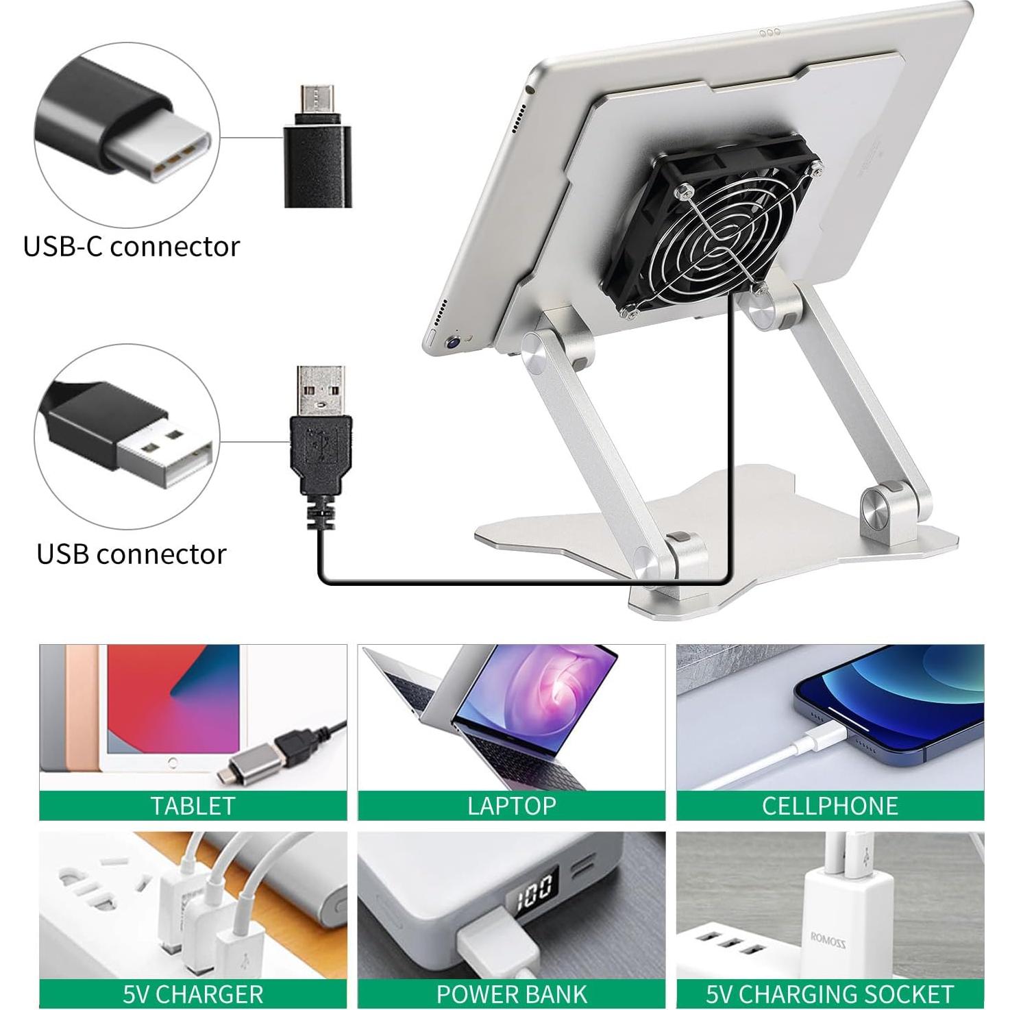 Soporte para Tabletas WEYRXIXO con Ventilador Silencioso 38,1 cm