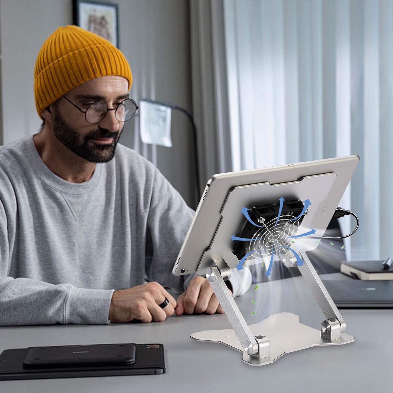 Soporte para Tabletas WEYRXIXO con Ventilador Silencioso 38,1 cm