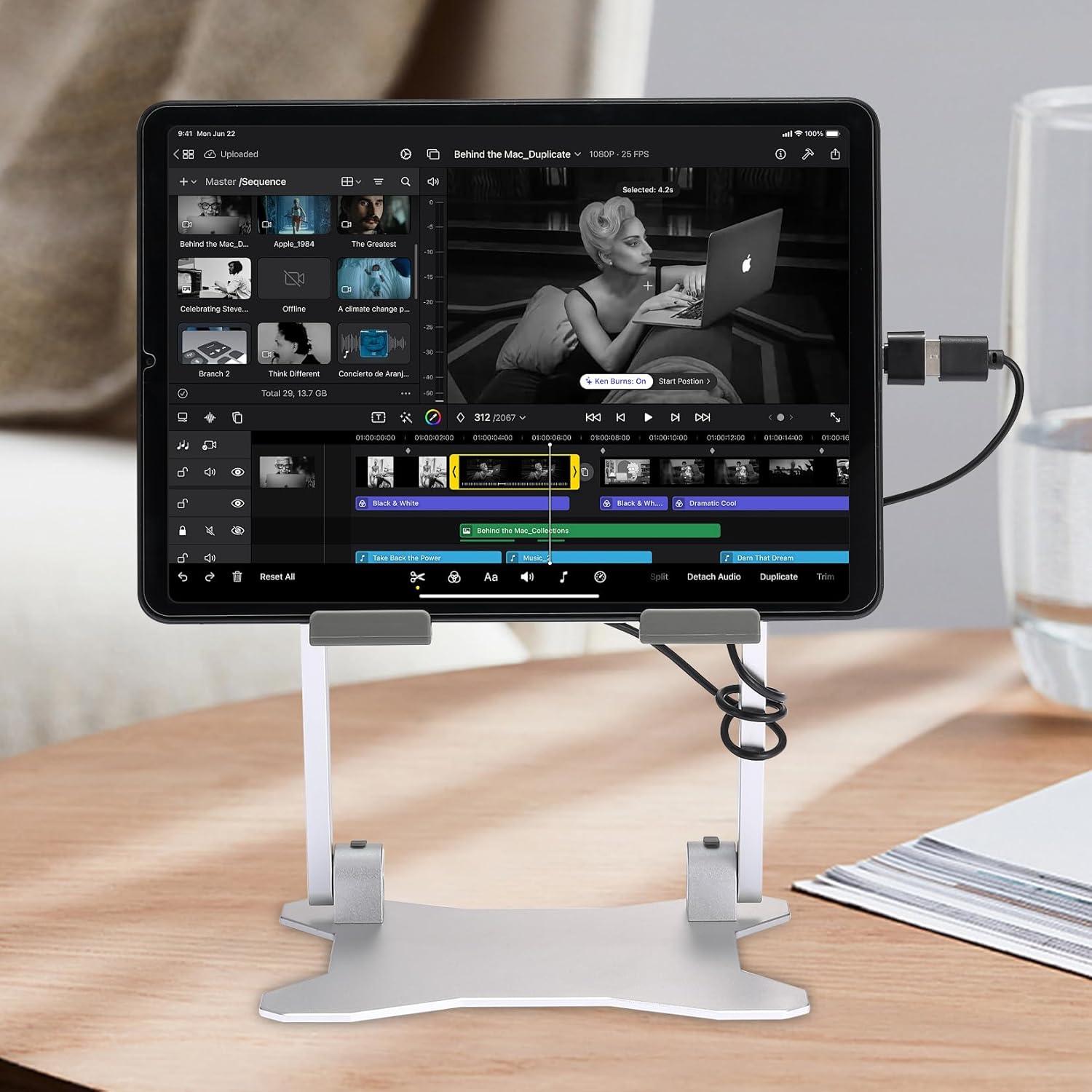 Soporte para Tabletas WEYRXIXO con Ventilador Silencioso 38,1 cm