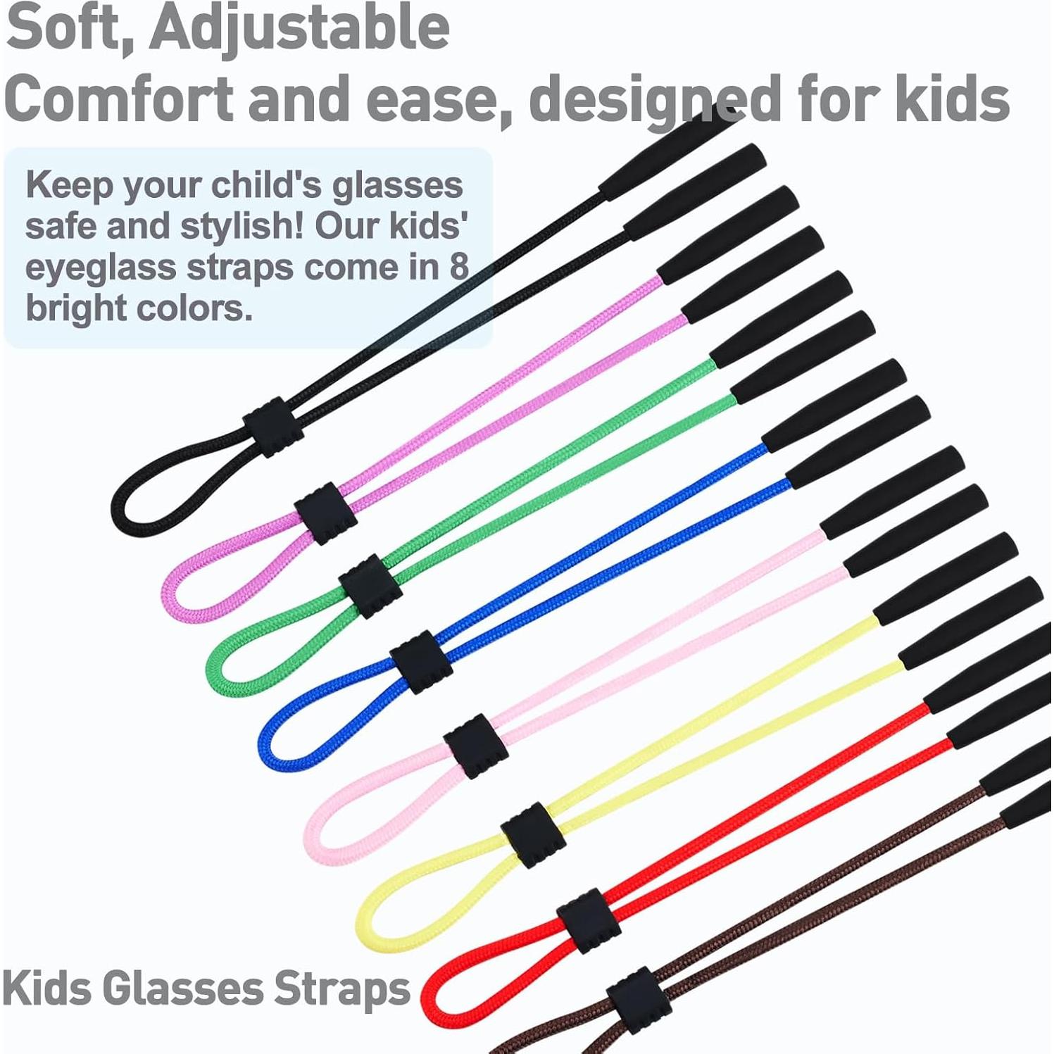 Correa para Gafas de Niños Fusanwin - Ajustable 0-40 cm - 3 Pcs Negro