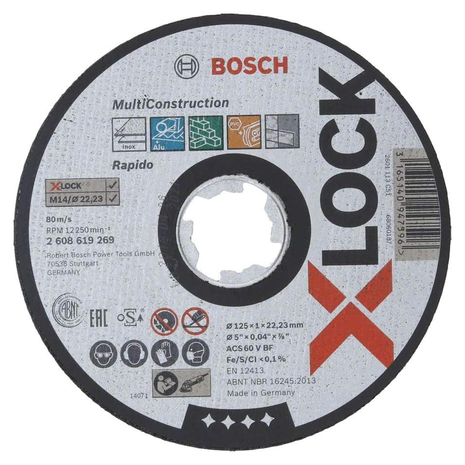 Disco de Corte Bosch Professional 125 mm X-Lock MultiMaterial