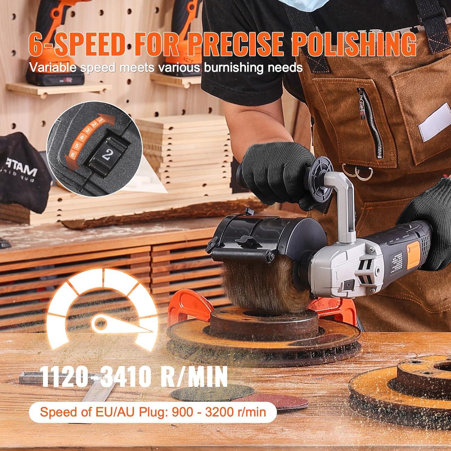 Máquina de Pulido VEVOR 1300W 6 Velocidades Eléctrica