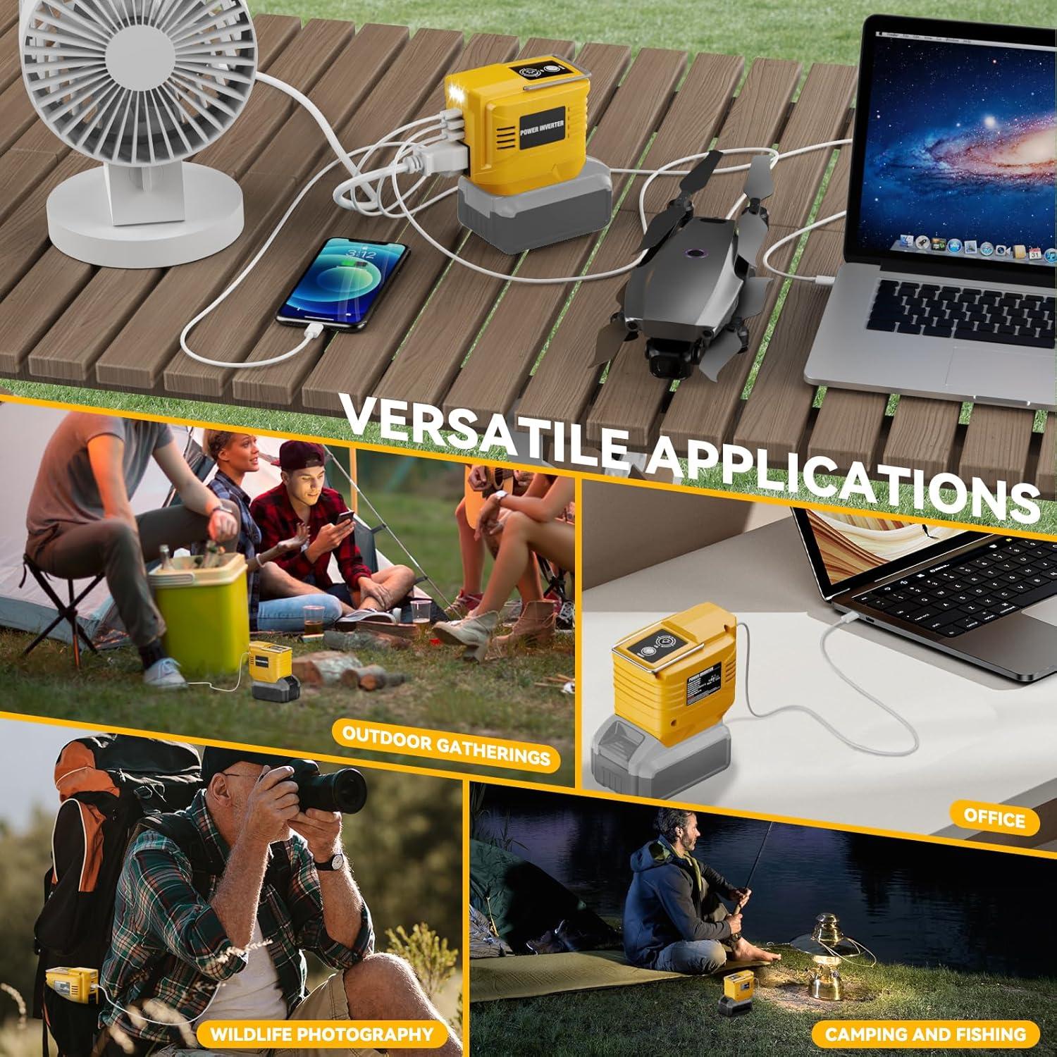 Inversor de Potencia 200W VAXCANZE para Dewalt 20V DC a AC