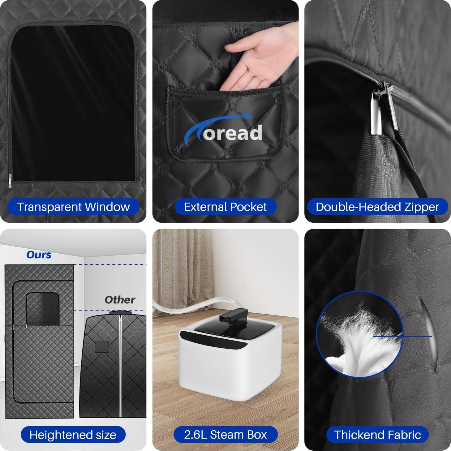 Sauna de Vapor Portátil TOREAD SAUNA 7.26 kg Compacta