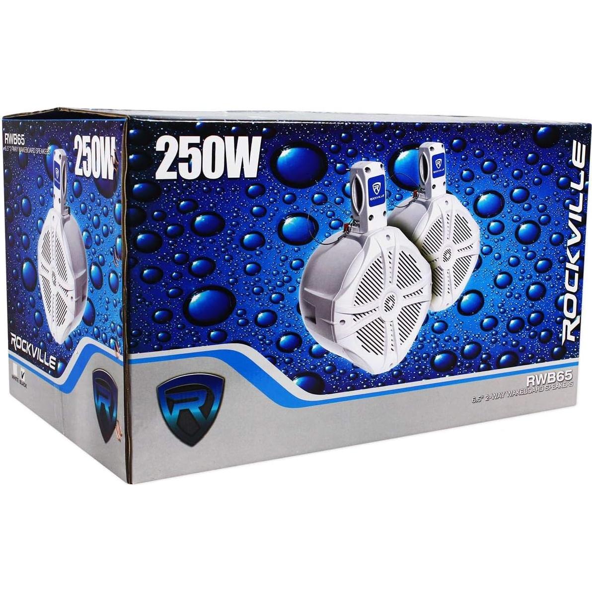 Altavoces de Torre de Wakeboard Rockville RWB65B 6.5" Impermeables