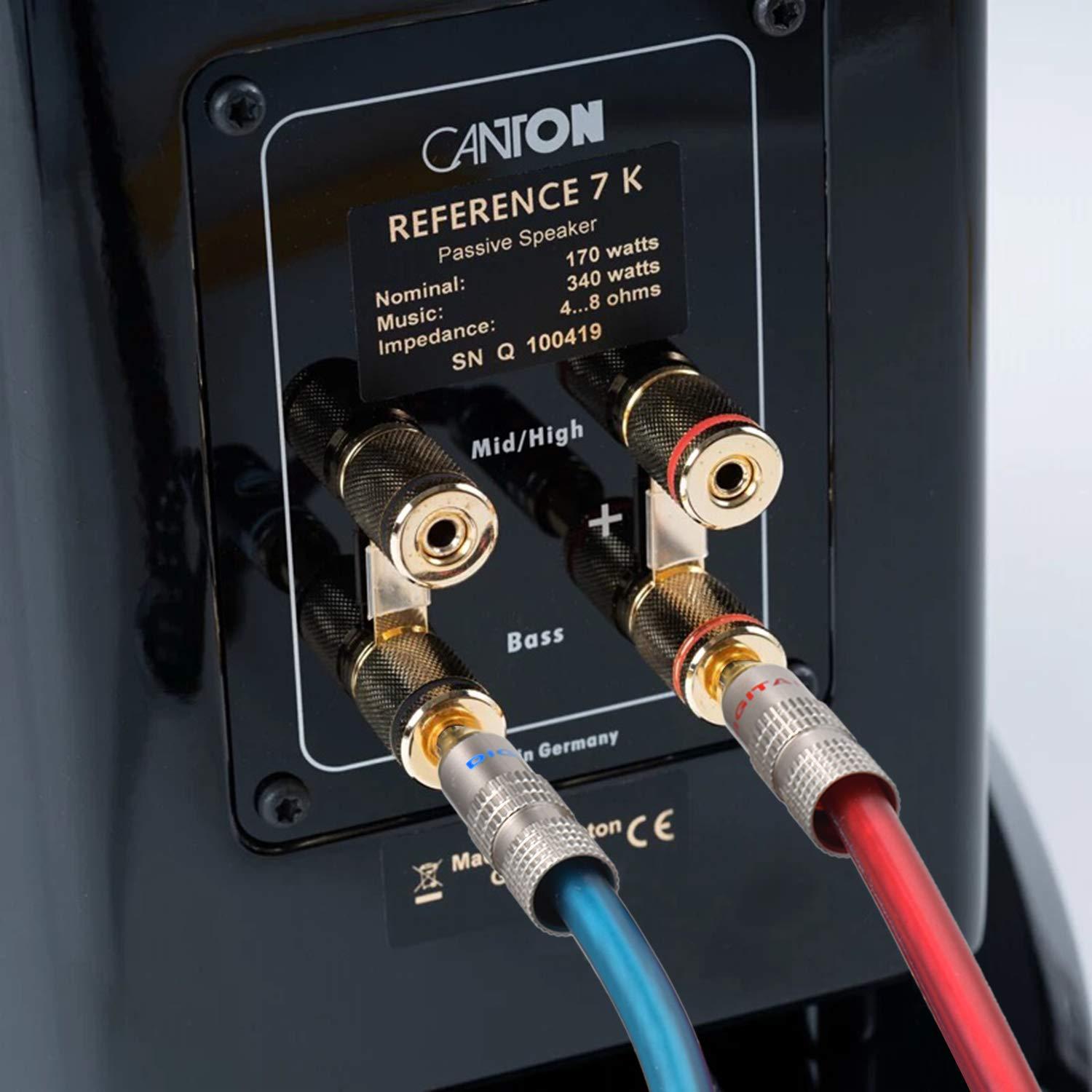 Cable de Altavoz AutCreation 1.5M 14 AWG Cobre OFC Banana Dorado