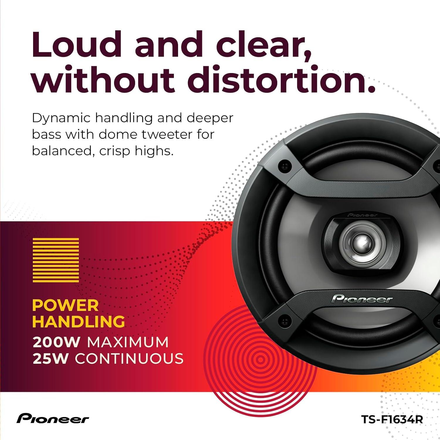 Altavoces Coaxiales Pioneer TS-F1634R 6.5" 200W 2-vías
