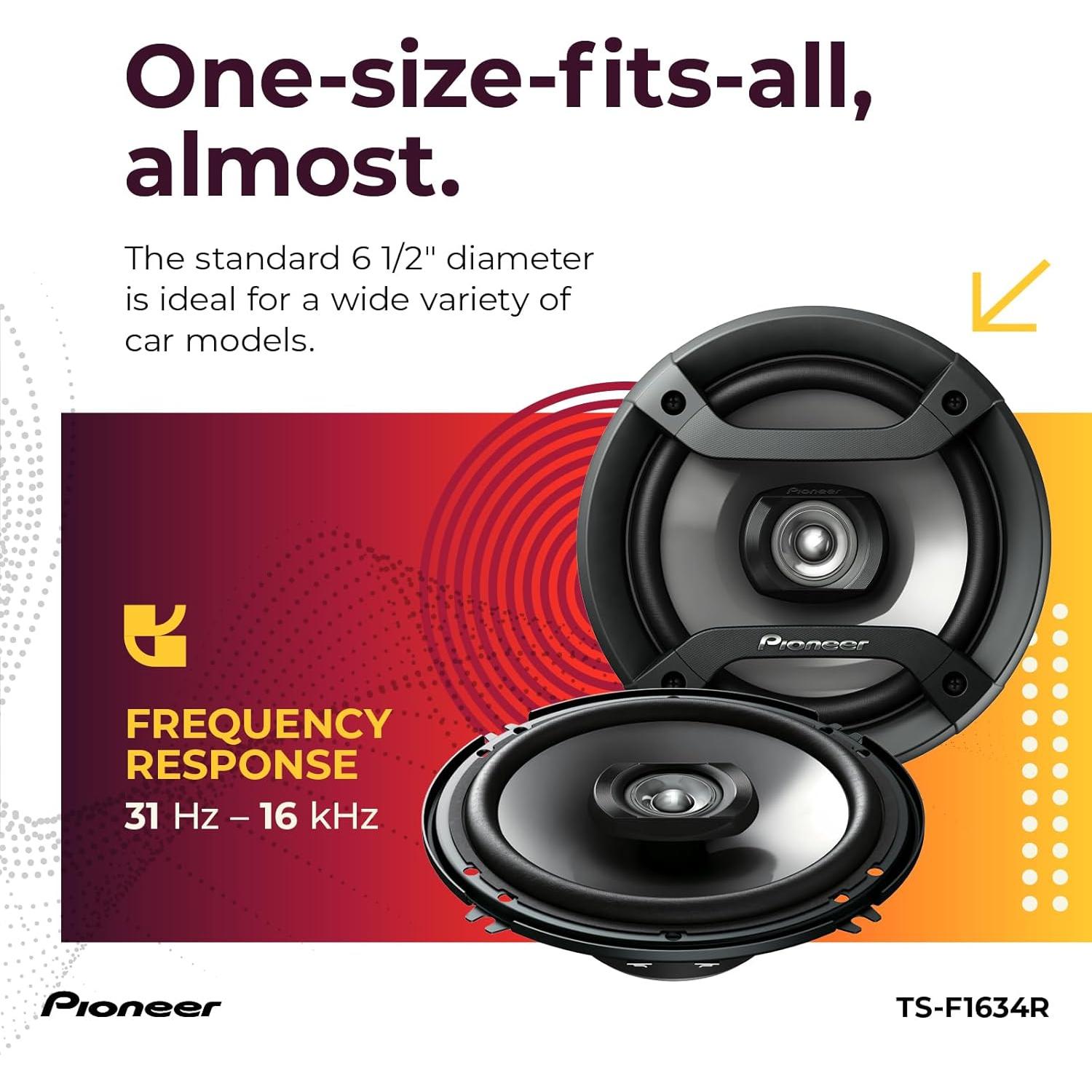 Altavoces Coaxiales Pioneer TS-F1634R 6.5" 200W 2-vías