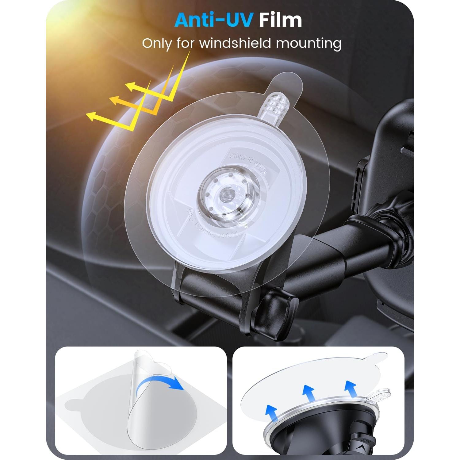 Soporte para Teléfono OQTIQ 3-en-1 con Ventosa y Clip