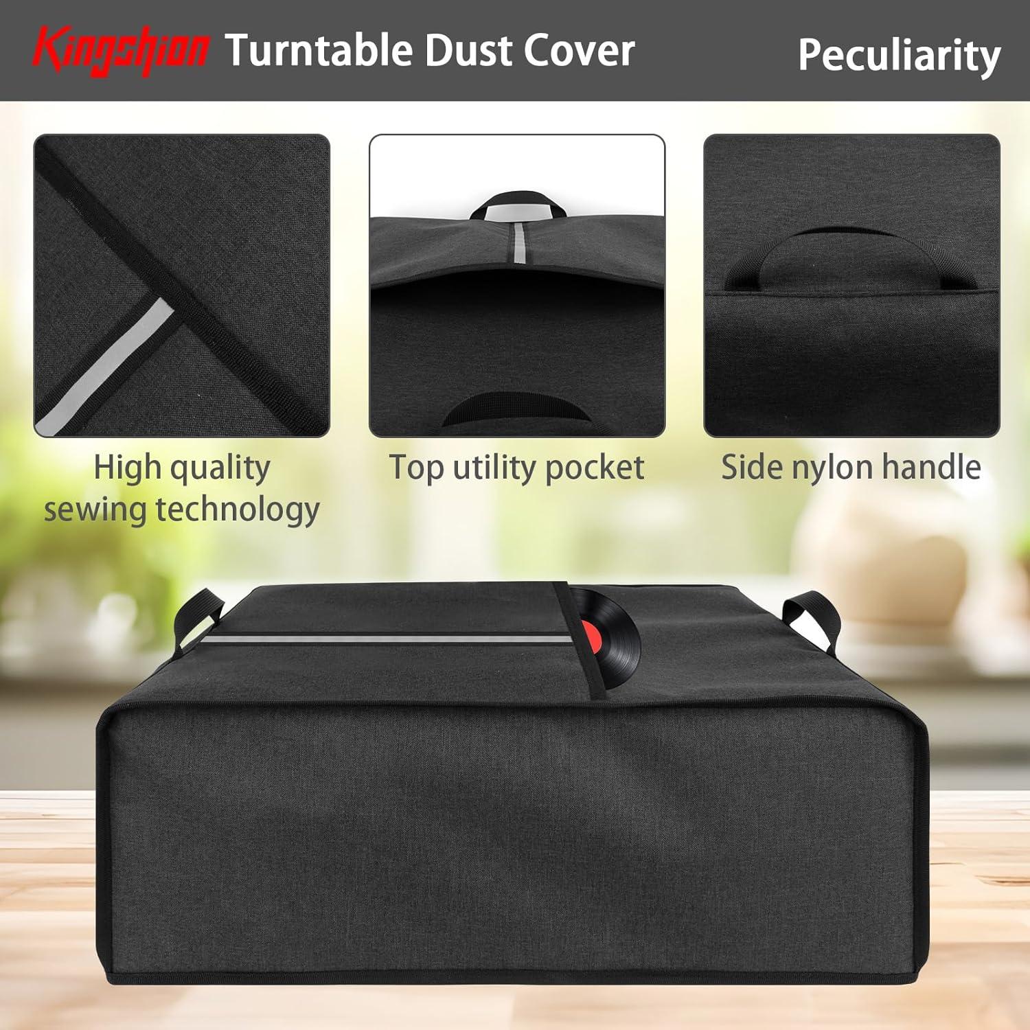 Cubierta de Polvo para Tocadiscos Kingshion Azul 48x40x17cm