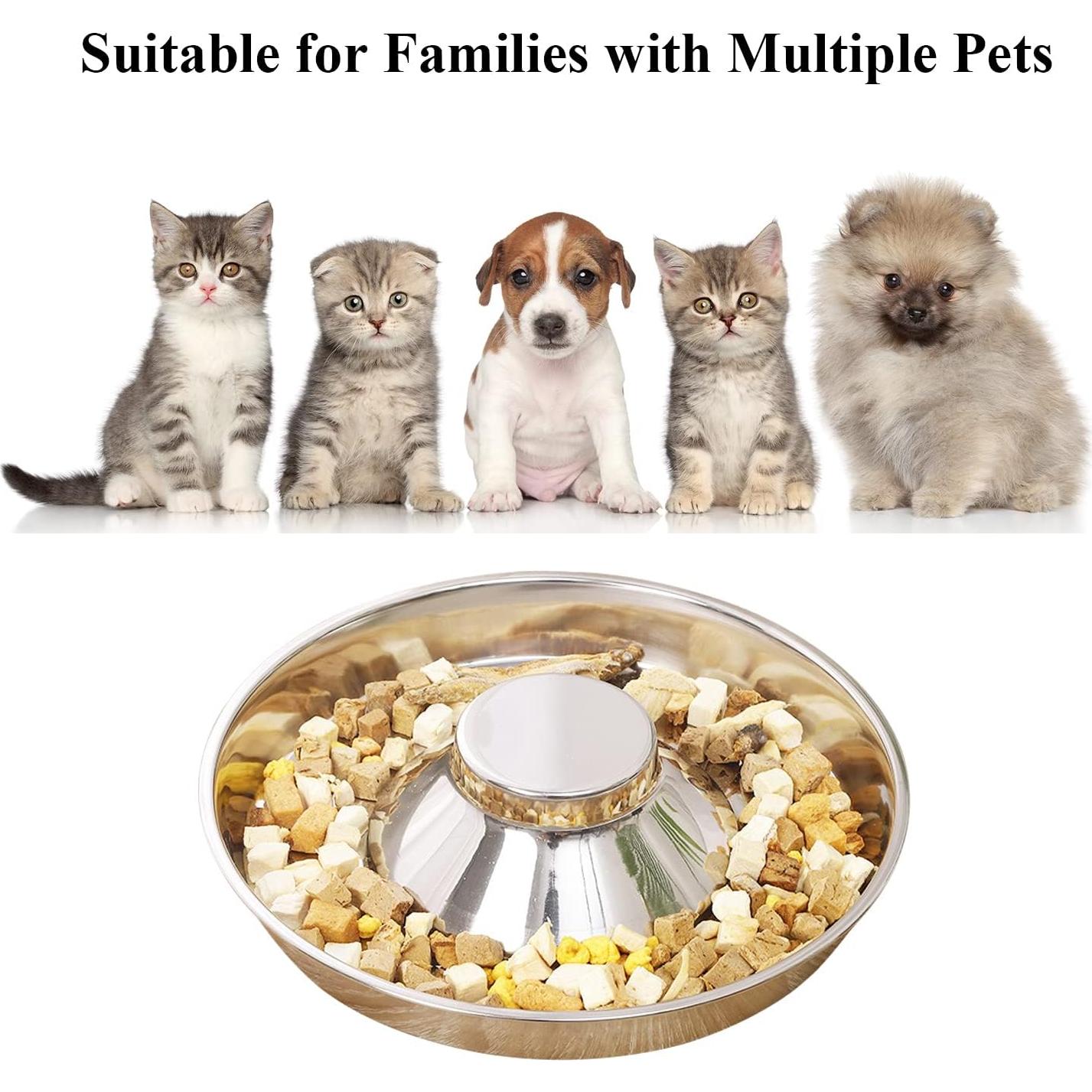 Cuenco de Acero Inoxidable para Mascotas QIYADIN Tamaño S