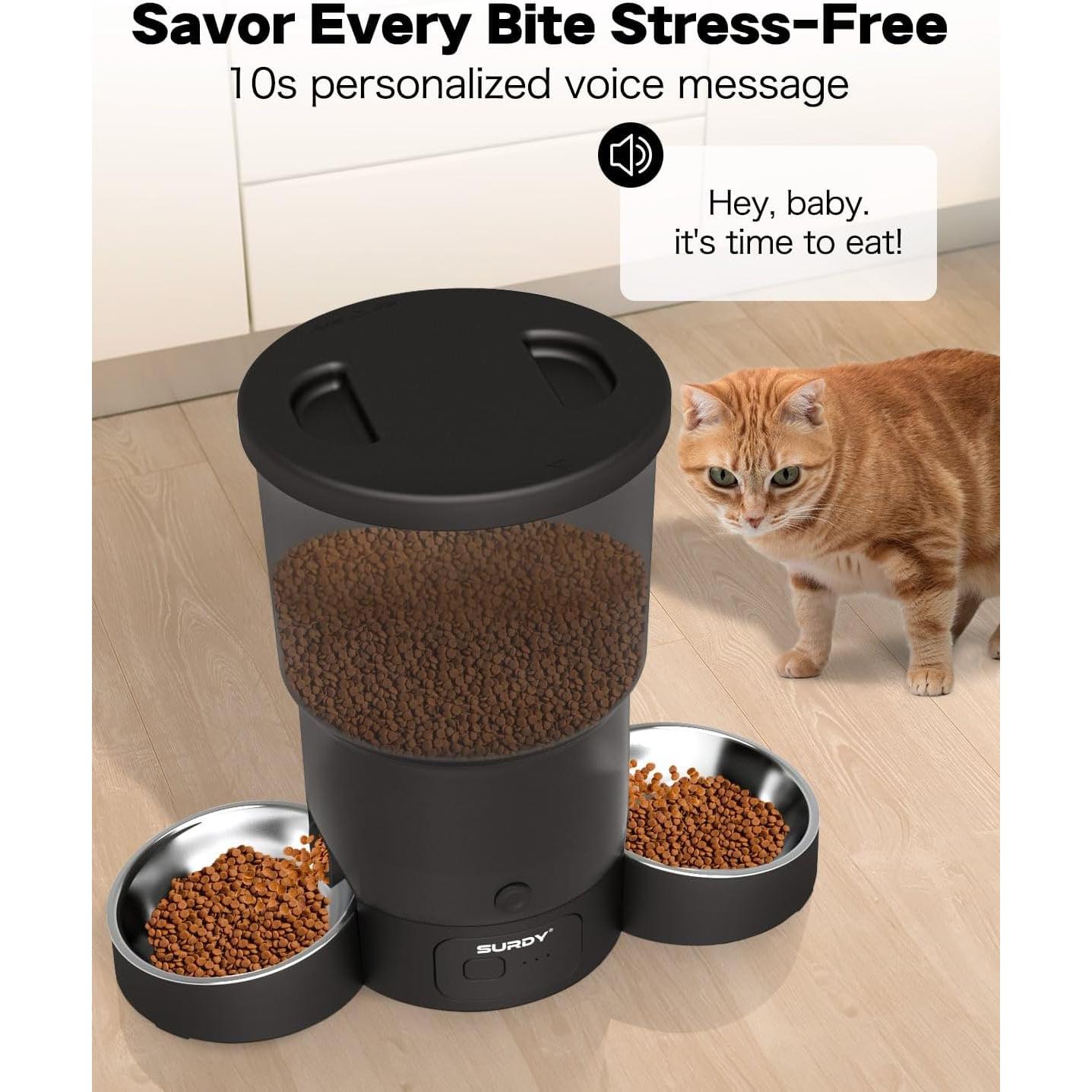 Comedero Automático para Gatos SURDY 5L WiFi Control APP