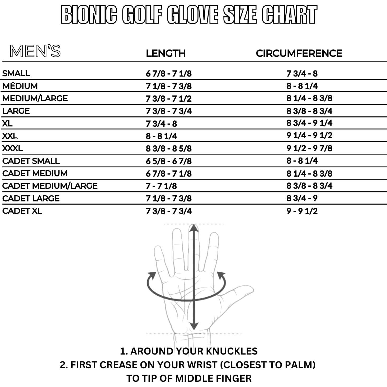 Guante de Golf Bionic StableGrip 2.0 Gris Cuero 3X