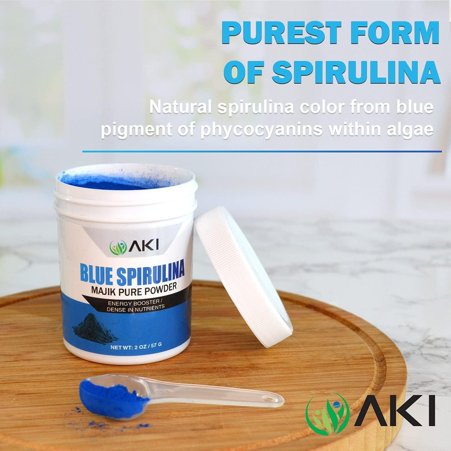 Polvo de Espirulina Azul AKI 28.35 g - Superalimento Vegano