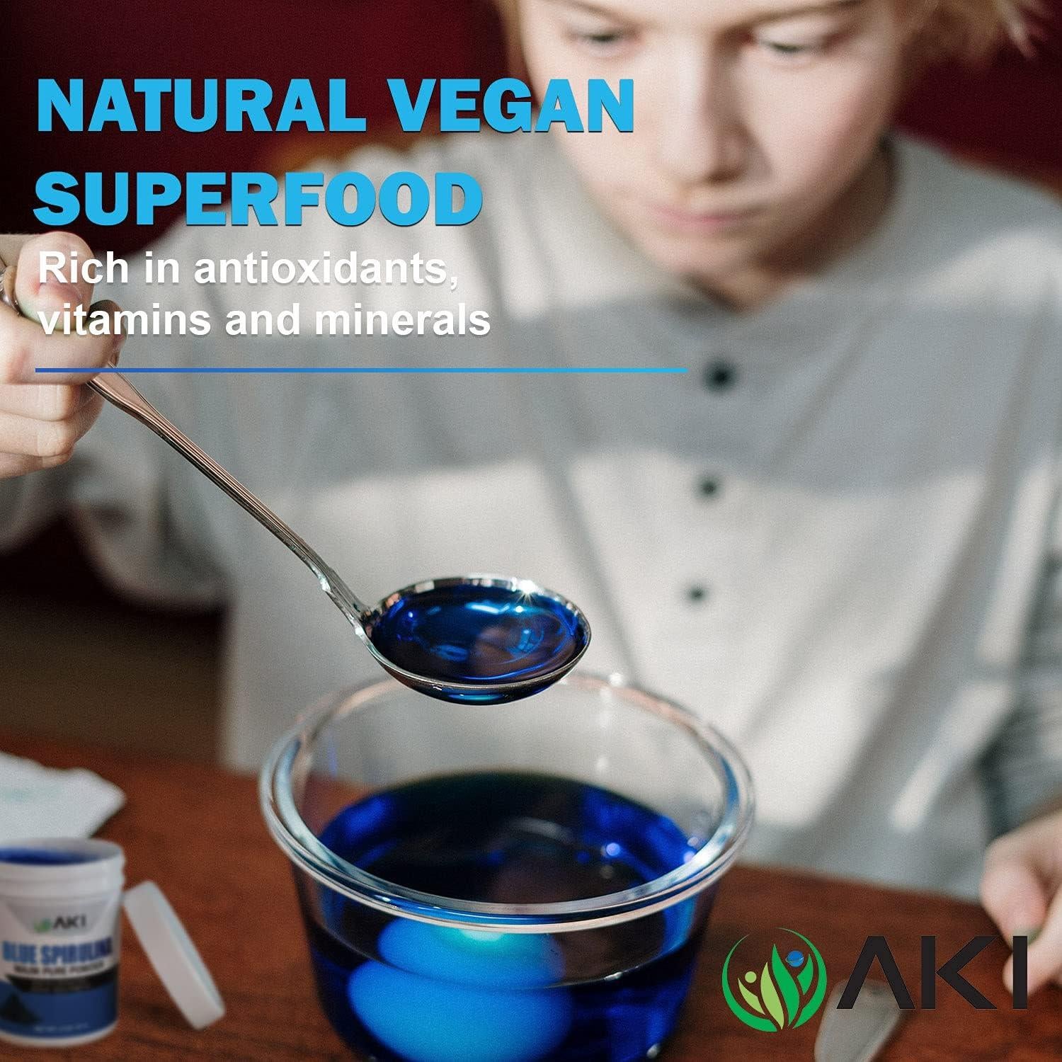 Polvo de Espirulina Azul AKI 28.35 g - Superalimento Vegano