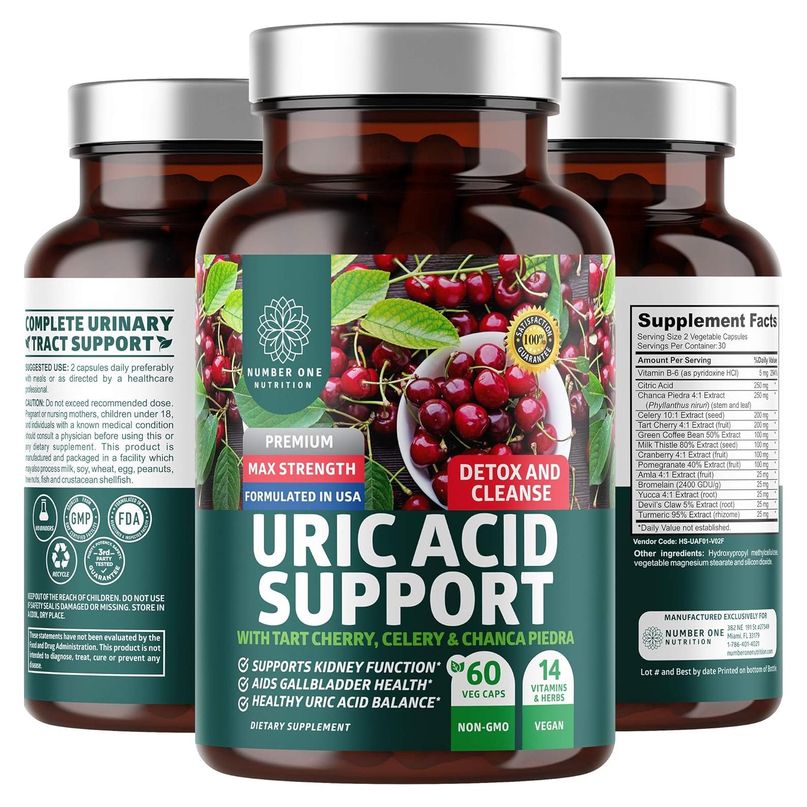 Suplemento Ácido Úrico N1N Premium 60 Cápsulas Veganas