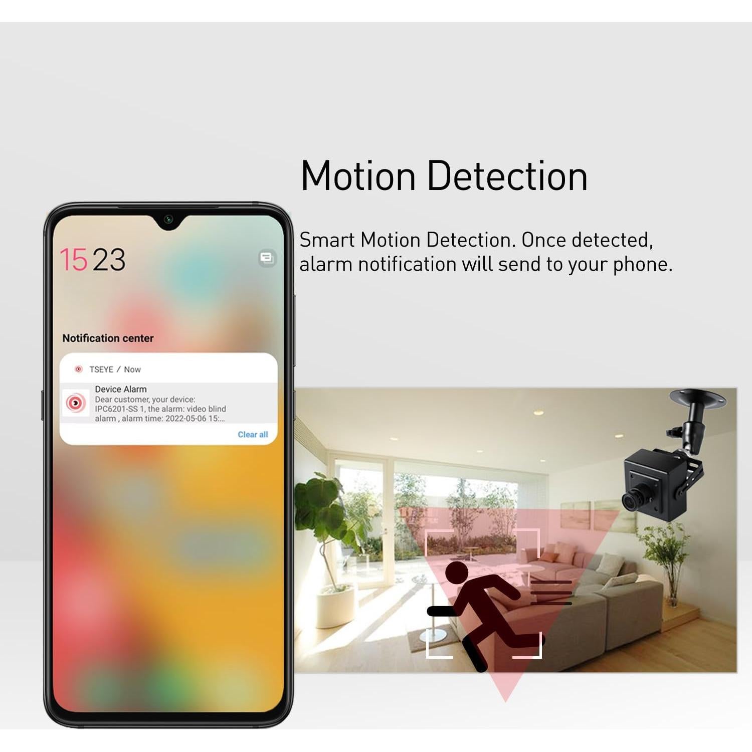 Cámara IP Mini 5MP REVODATA POE con Montaje Ajustable 360°