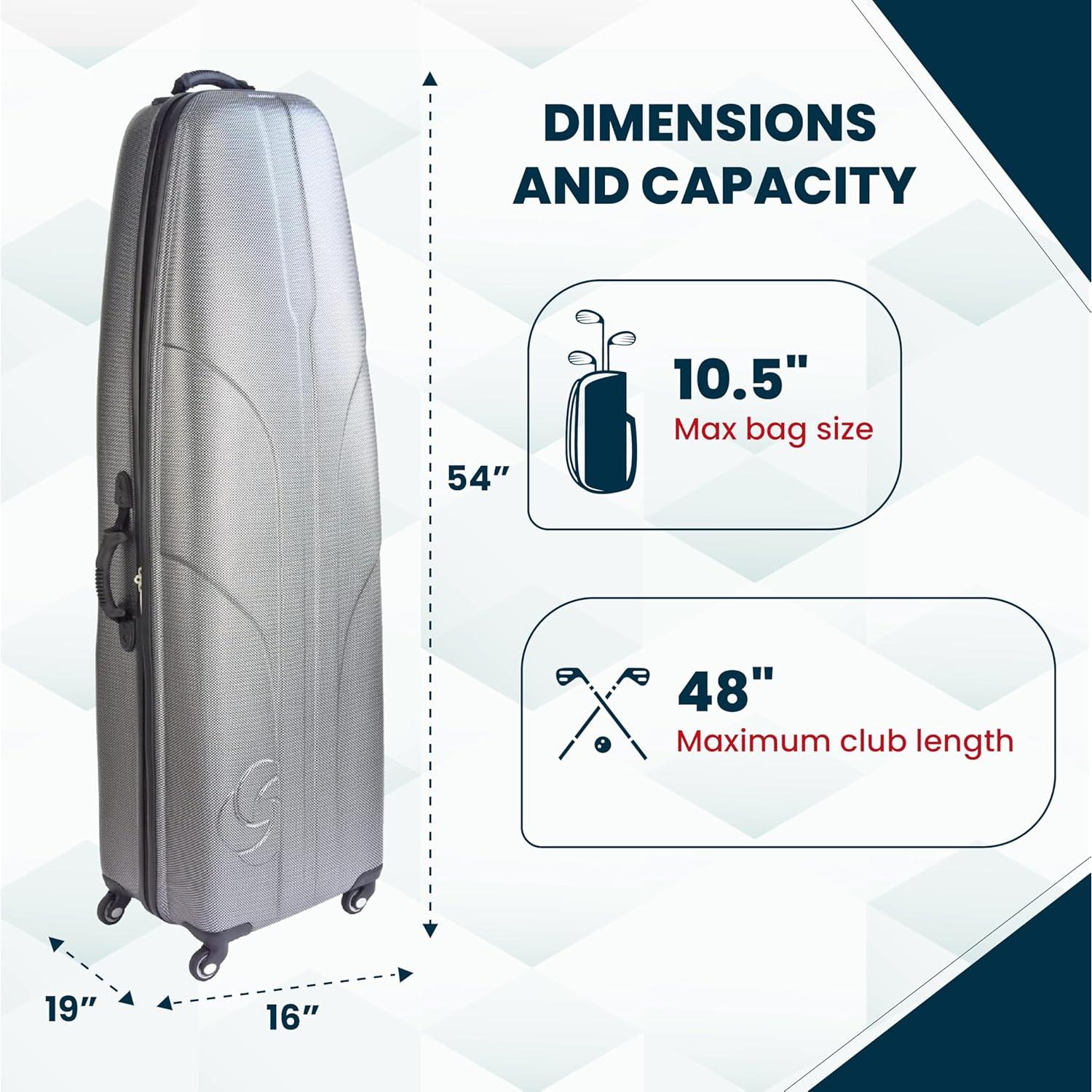 Funda Dura para Golf Samsonite 6850 137 cm Ligera y Duradera
