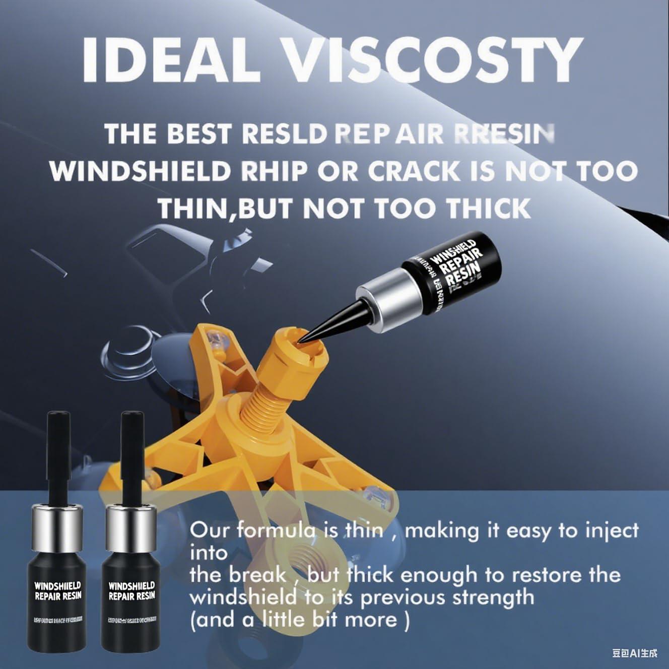 Kit de Reparación de Parabrisas WangCai - 4 Botellas de Resina