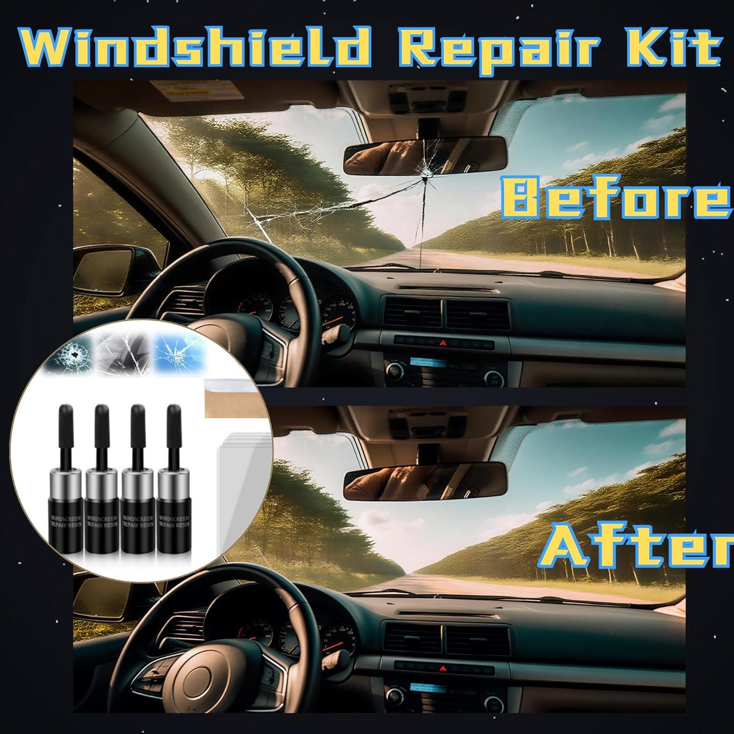 Kit de Reparación de Parabrisas WangCai - 4 Botellas de Resina