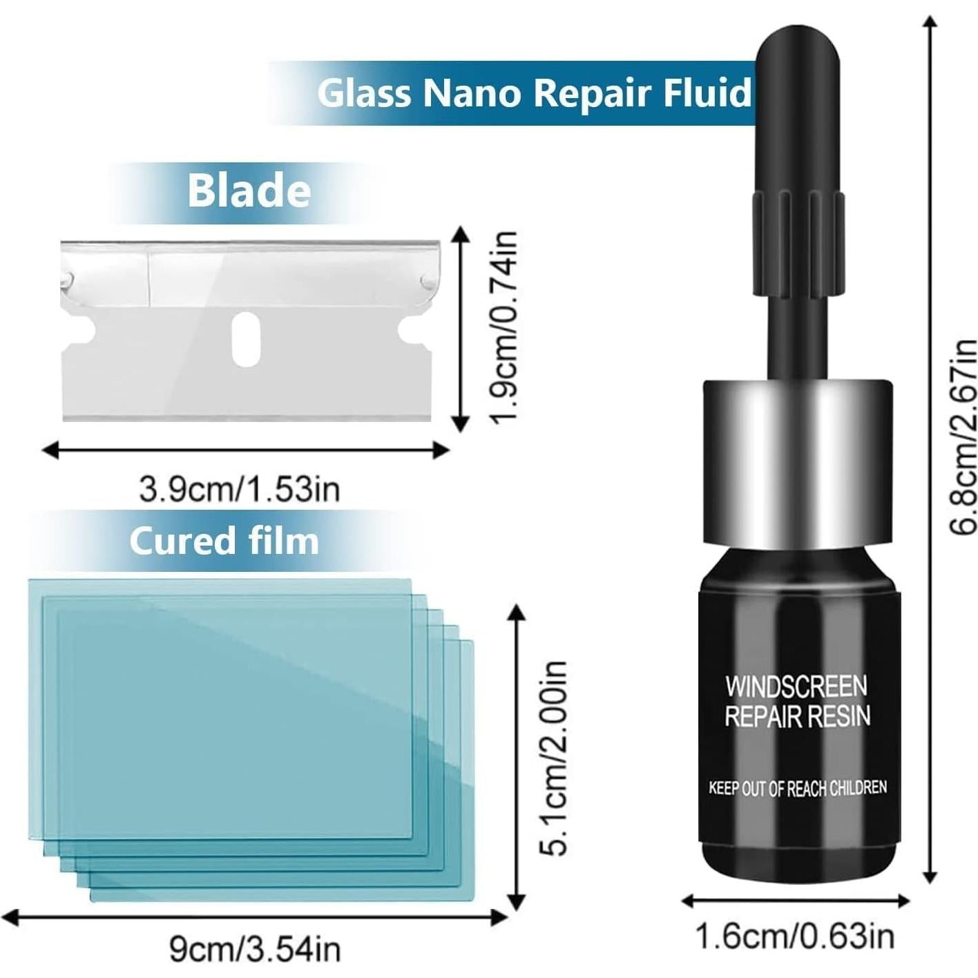 Kit de Reparación de Parabrisas WangCai - 4 Botellas de Resina