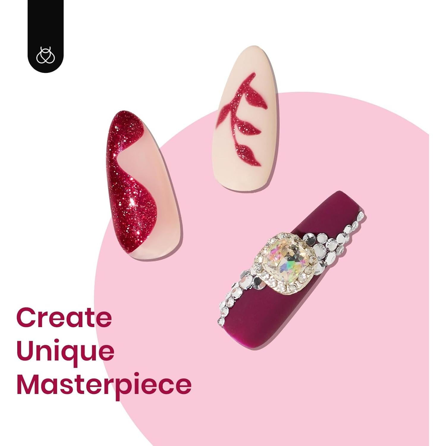 Set de Esmalte de Gel Beetles 6 Colores Berry Merlot 7.5ml