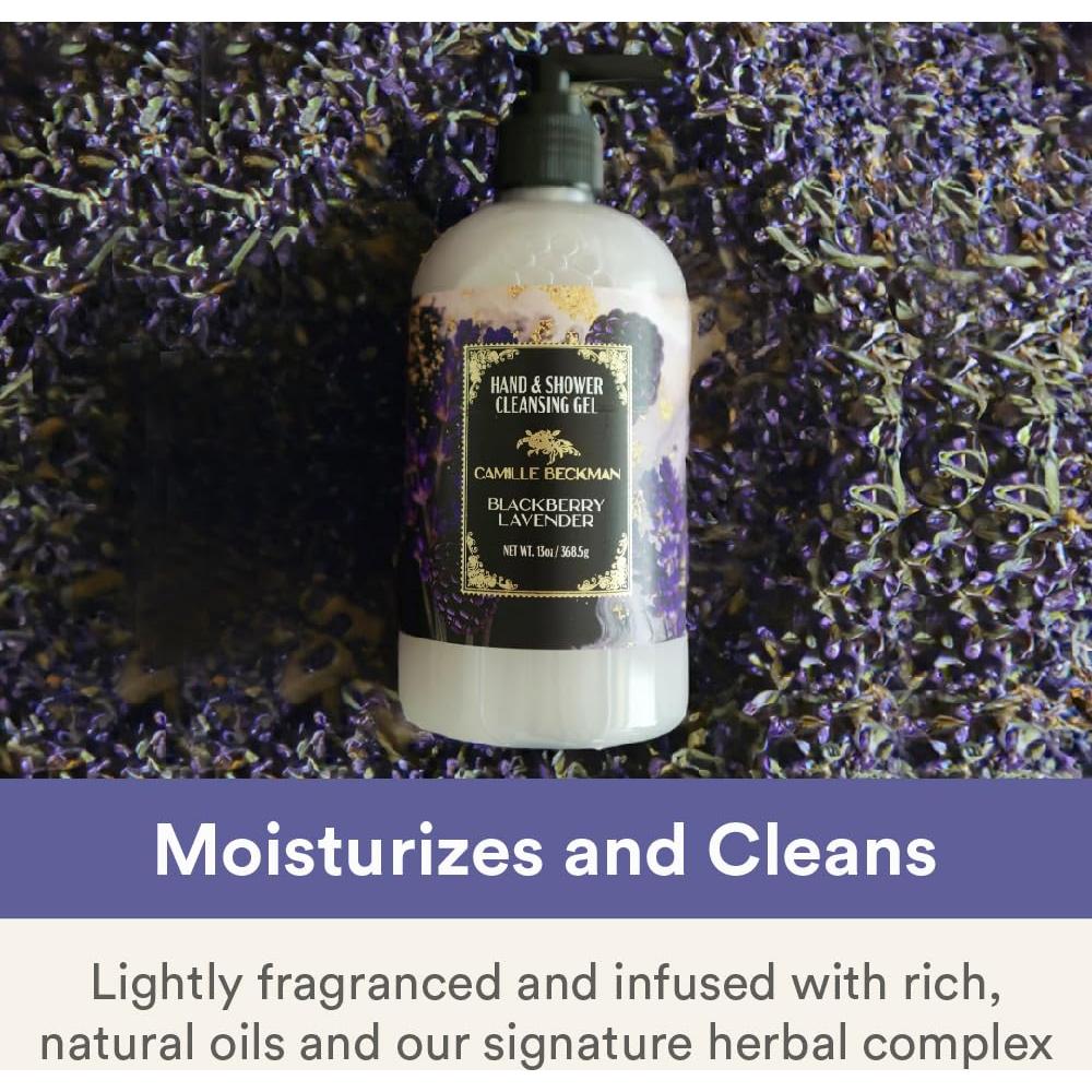 Gel de limpieza para manos y cuerpo Camille Beckman 368g Lavanda de mora