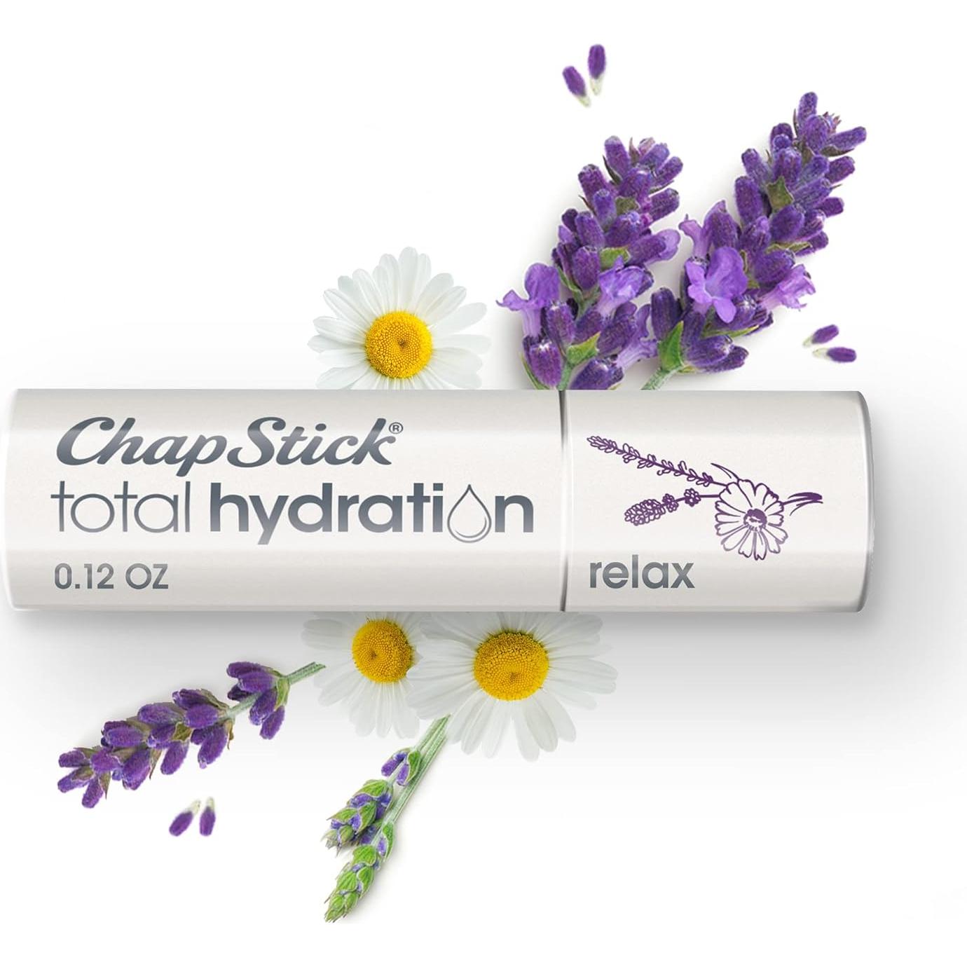 Bálsamo Labial ChapStick Hidratación Total Manzanilla + Lavanda 3.4g