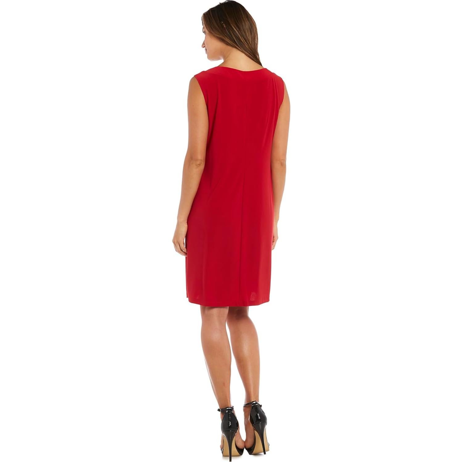 Conjunto Vestido y Chaqueta R&M Richards Mujer Petite Rojo