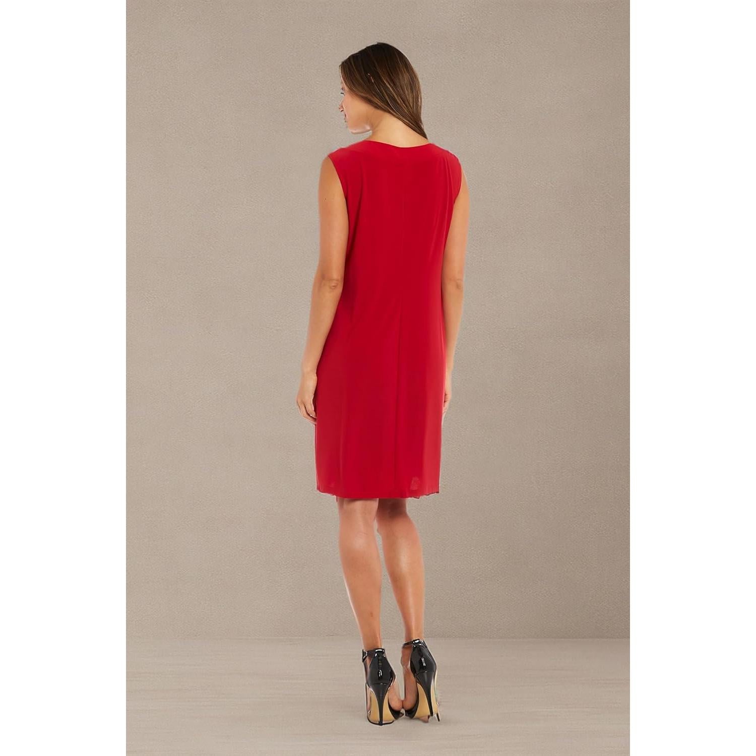 Conjunto Vestido y Chaqueta R&M Richards Mujer Petite Rojo