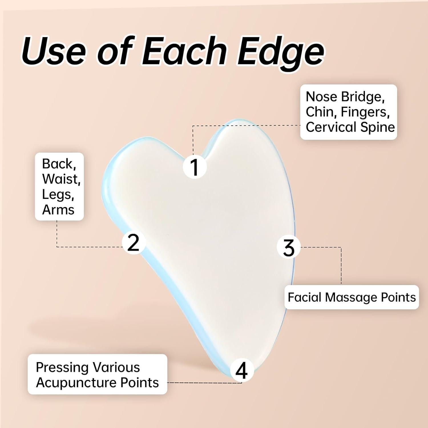 Set Gua Sha y Rodillo Facial Olaemuo - Ópalo Natural