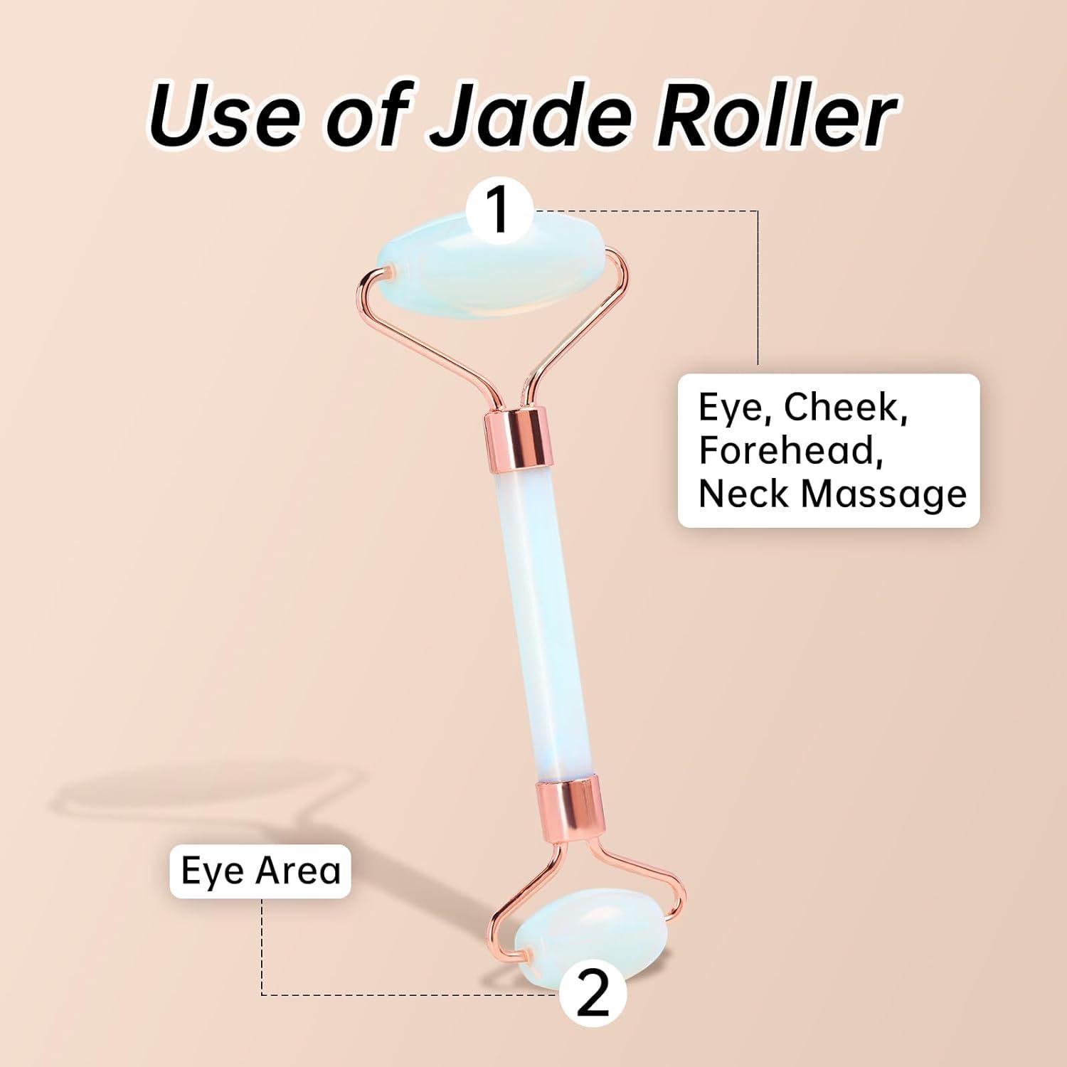 Set Gua Sha y Rodillo Facial Olaemuo - Ópalo Natural