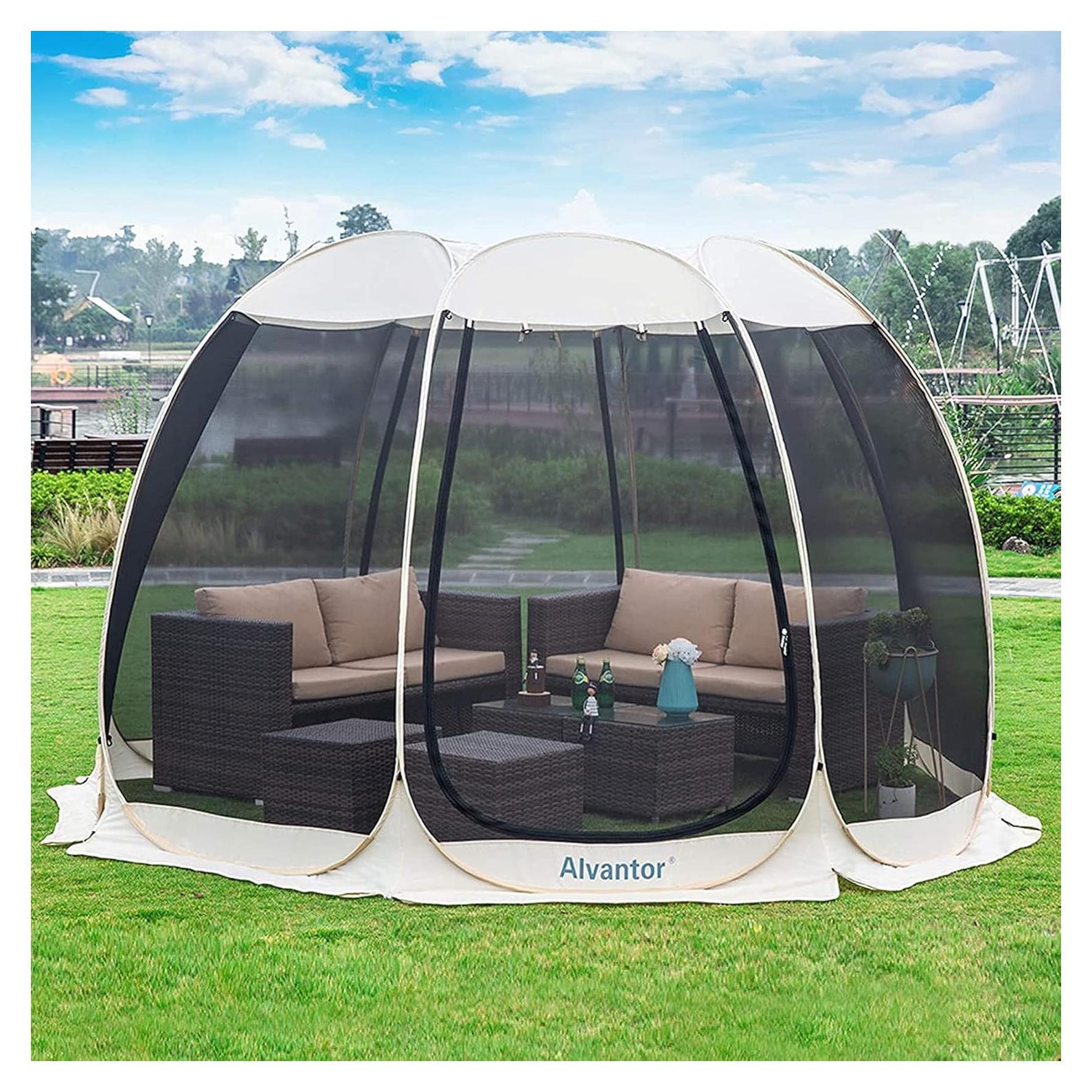 Carpa Gazebo Alvantor Casa de Pantalla 3.66x1.83m Beige