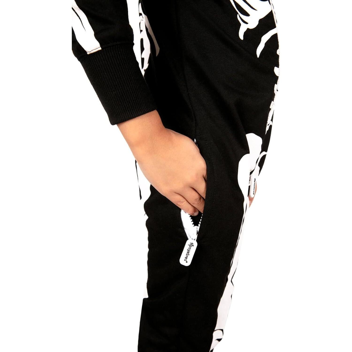 Disfraz de Esqueleto Tipsy Elves para Niños Mediano