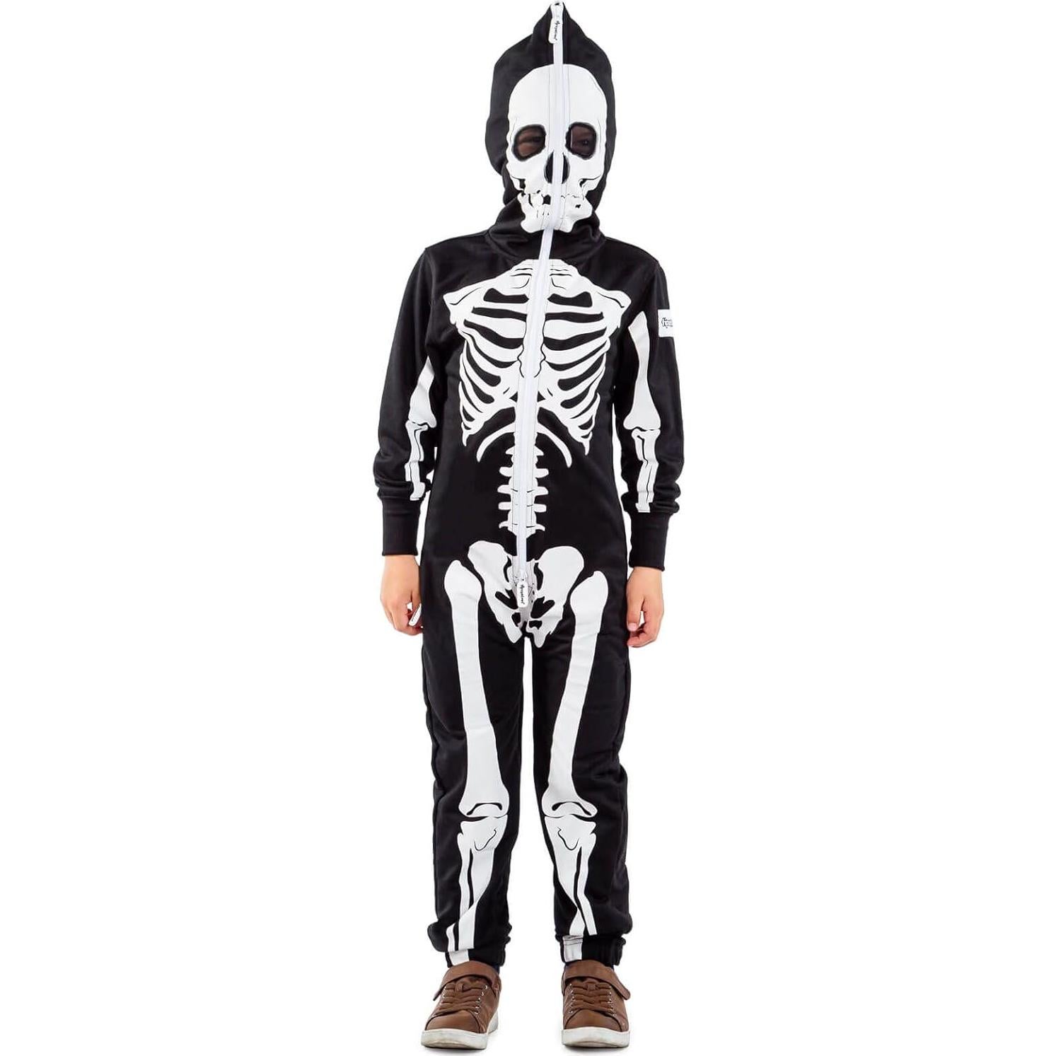 Disfraz de Esqueleto Tipsy Elves para Niños Mediano