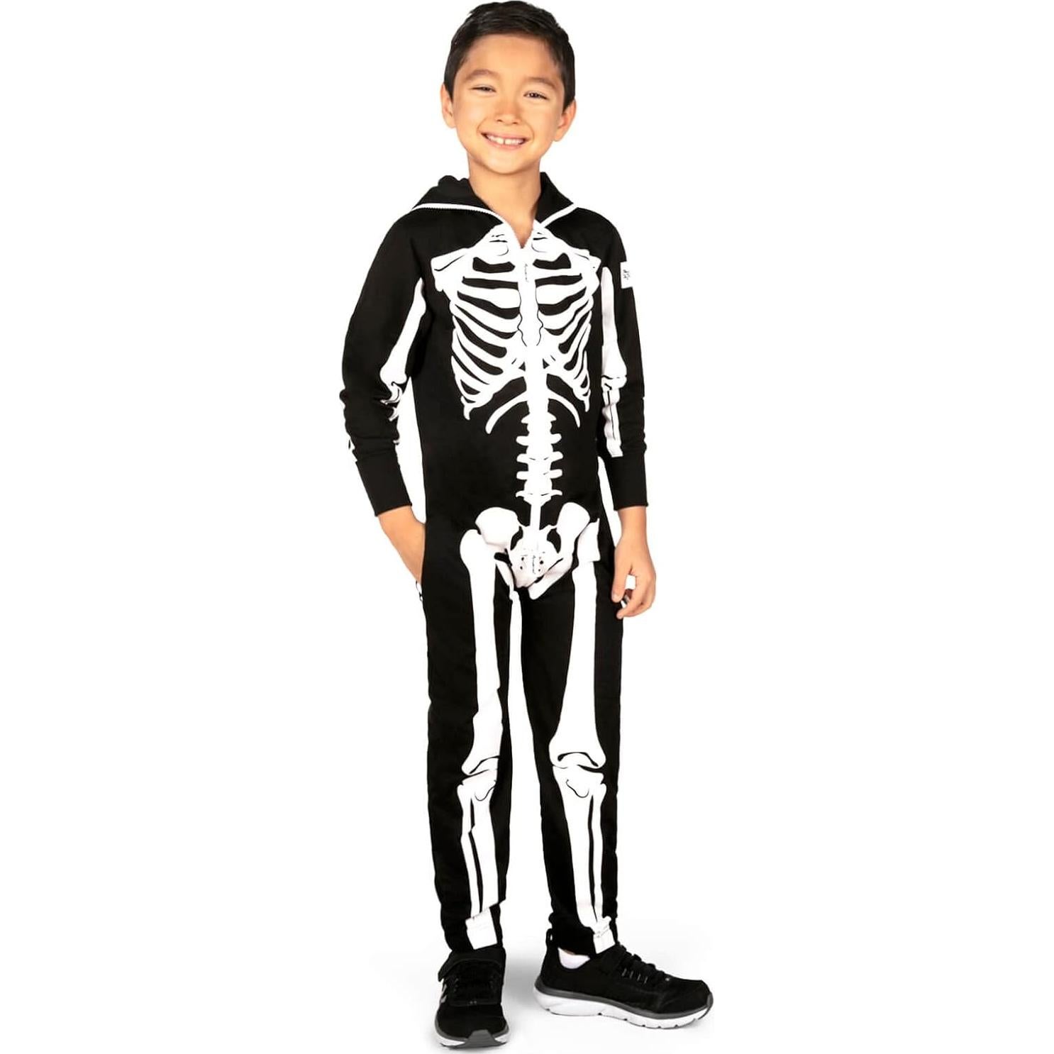 Disfraz de Esqueleto Tipsy Elves para Niños Mediano