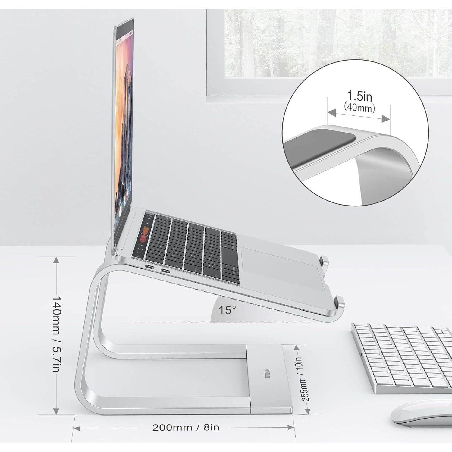 Soporte para Laptop OMOTON TM-L2 Plata, Aluminio 11-16"